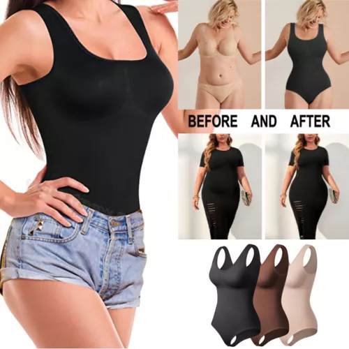 Shapewear Body Tank Tops Damen Bauchkontrolle Taille Trainer Ganzkörper Shaper - Bild 7 von 41