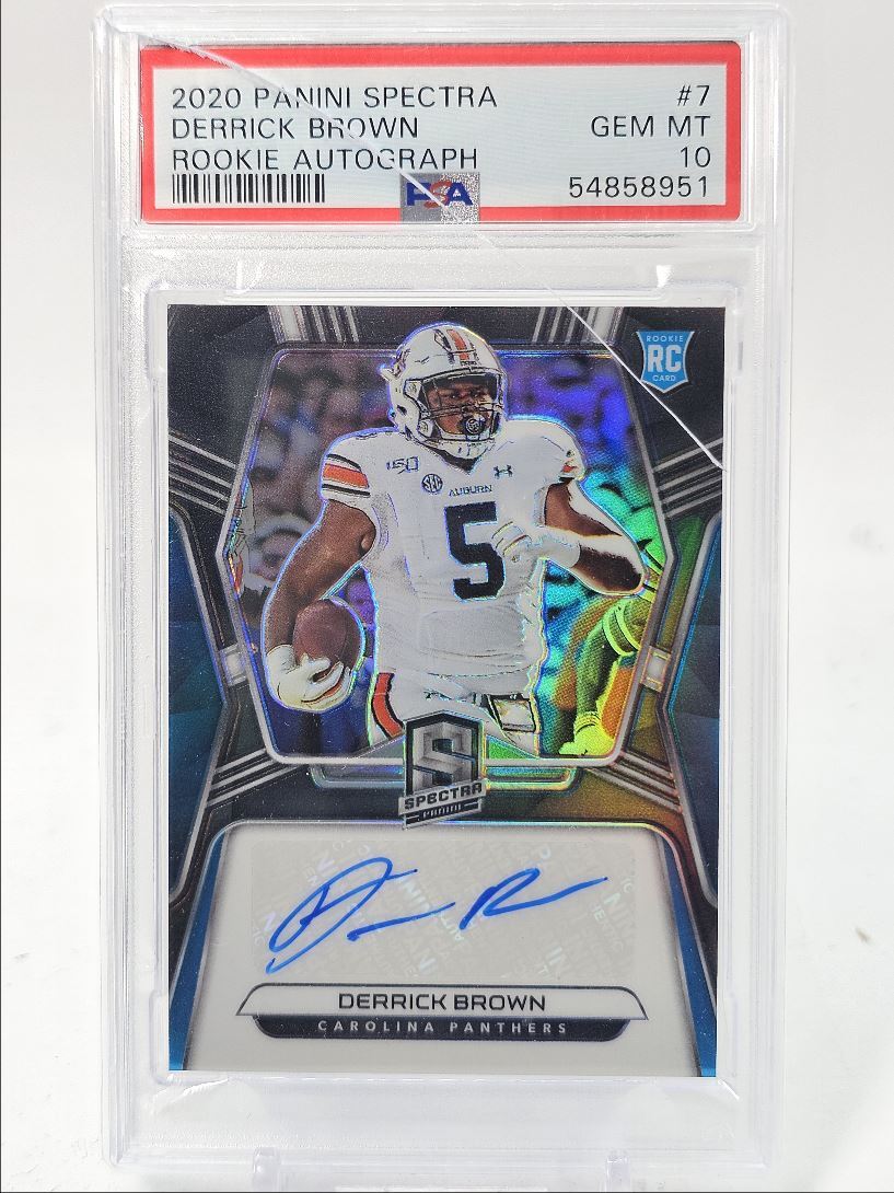 Derrick Brown Panini Spectra Rookie Autographs #7 Base