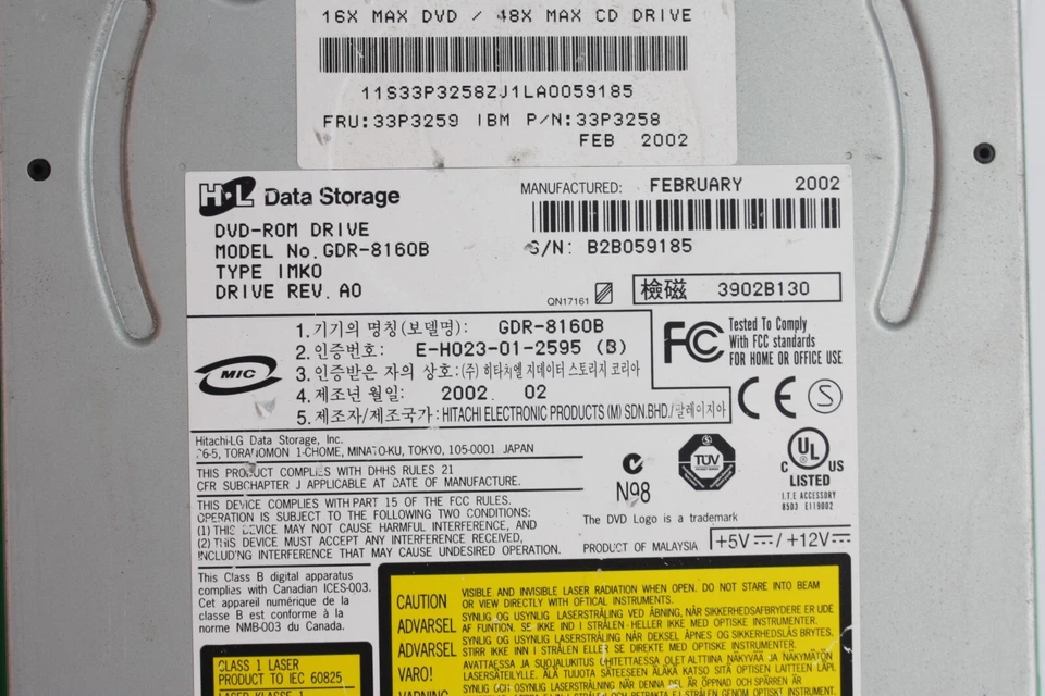 HL GDR-8160B DVD-ROM Drive 5502291 - Image 4 of 4