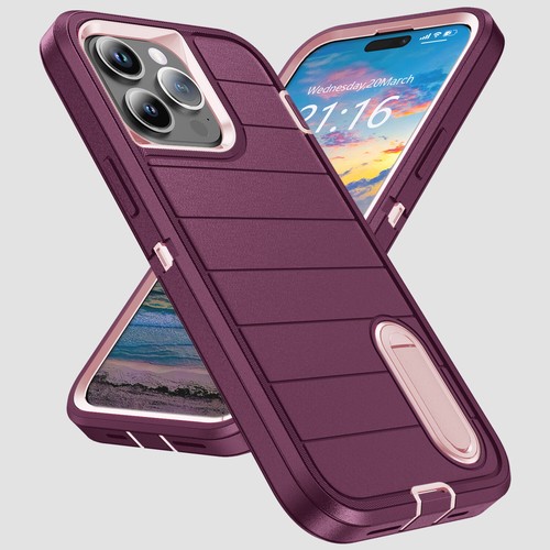 Funda resistente a prueba de golpes con soporte para teléfono iPhone 15 Pro Max 15 Plus - Imagen 4 de 58