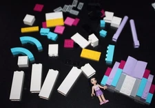 Lego Minifigure Lot Dark Hair Girl Display Curved Pillars    --NNX -9