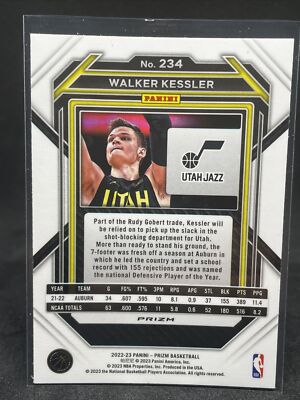 Walker Kessler 2022-23 Panini Red Cracked Ice Prizm Rookie #234 RC