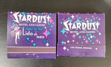 2 STARDUST Hotel And Casino Las Vegas Match Book Vintage Unstruck