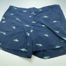 Columbia PFG Men's Swim Trunks - Navy Blue with Fish - Size L - EUC