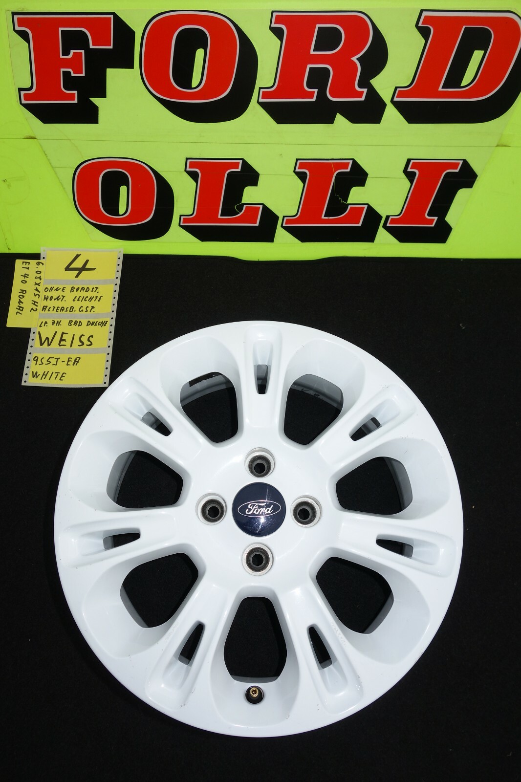 Original Ford Ka II Alufelge 6J x 15 H2 ET 40 Felge Alu 9S5J-EA 