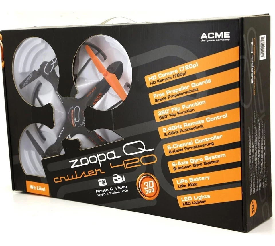 New Zoopa Q420 Cruiser 6 Axis Gyro RC Quadcopter Drone W/ Integrated HD Camera - Image 2 of 4