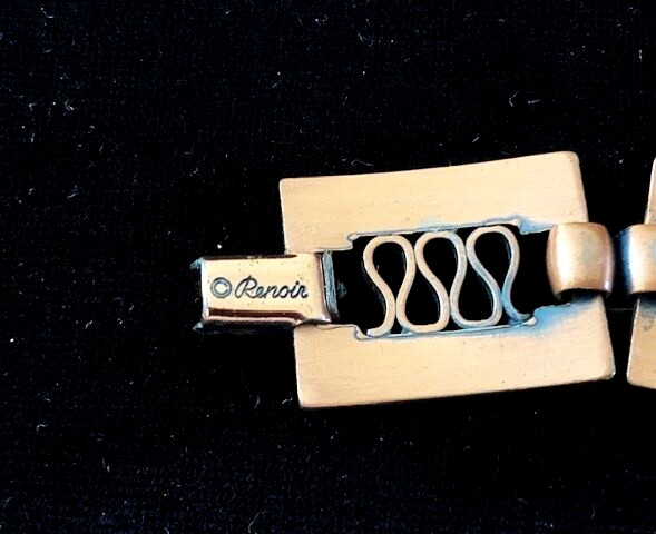 VTG Signed RENOIR Solid Copper SQUIGGLE OPENWORK … - image 8