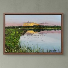 Due dipinti olio su tavola di legno - Fatti a mano - 6" X 4" - senza cornice.