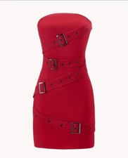 Solid Zip Back Tube Dress