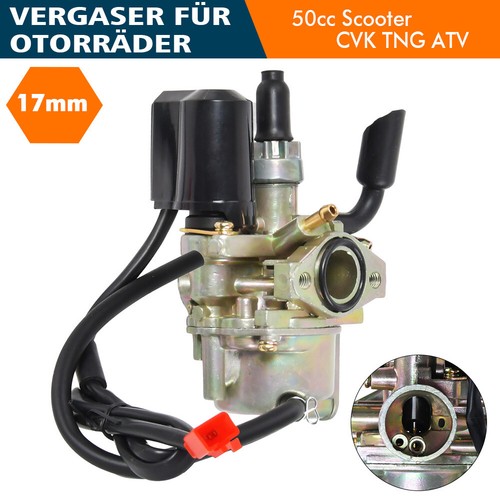 Vergaser für Peugeot Speedfight 1 2 AC LC Vivacity 50cc 2-Takt 17mm mit E-choke - Bild 2 von 13