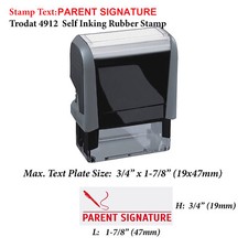 Parent Signature - Trodat 4912 Self Inking Rubber Stamp