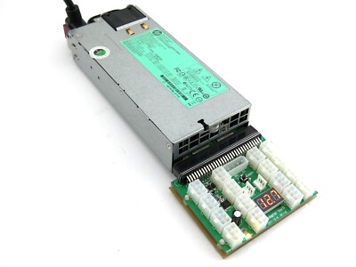 1200 WATT HP 80+ PLATIN 94% EFFIZIENZ 110-240V CHAIN SYNC OPEN AIR GPU MINING