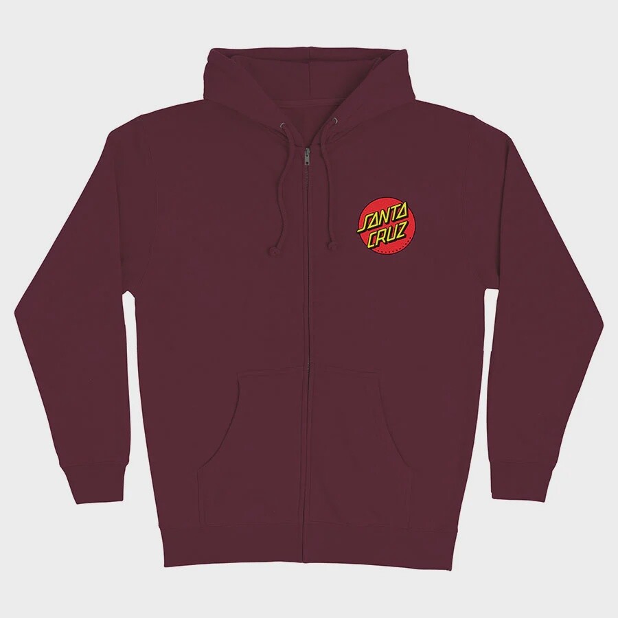 Santa Cruz Meek Slasher Zip-up Burgundy Hoodie | eBay