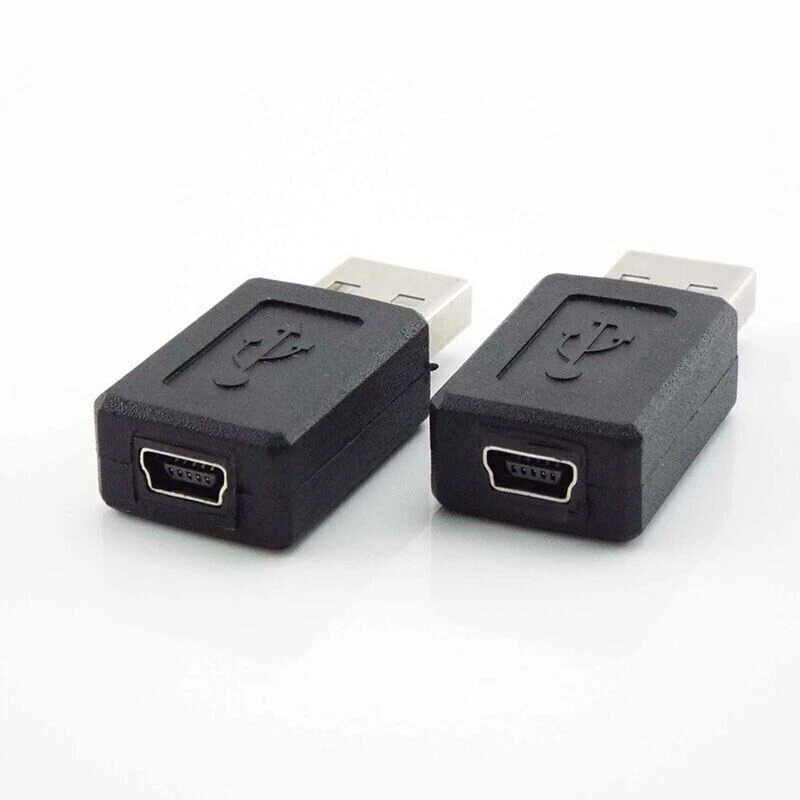 Mini USB B 5 Pins Female Jack to USB 2.0 A Male Connector Adapter for Transfer - Image 3 of 4