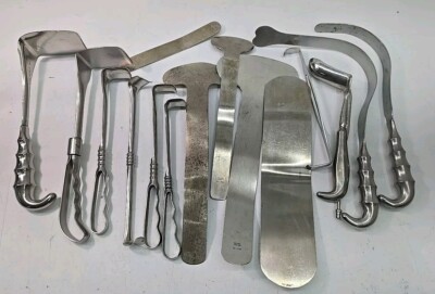 Large Lot of 15 Pilling Stainless Steel Retractors Elevators - A
