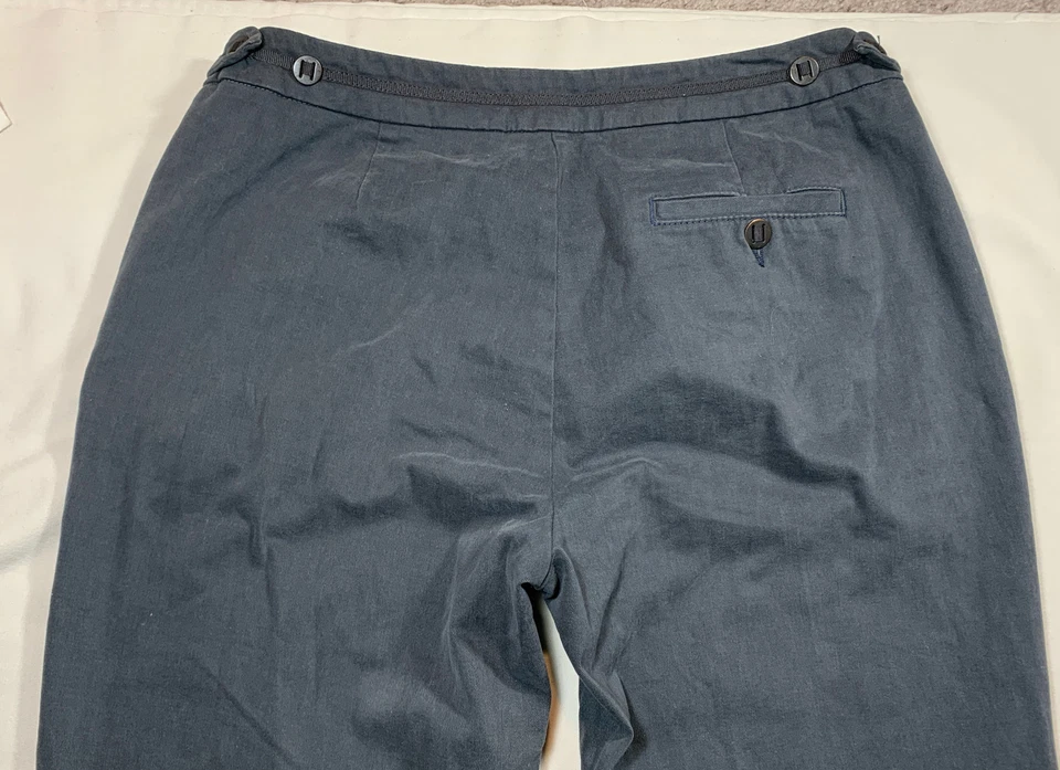 Pantalones Alexander McQueen Pantalones Mujer Talla 42 Gris Oscuro Pierna Recta Hechos en Italia Foto 4 de 4