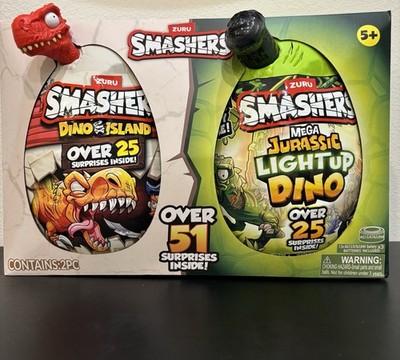 Dinosaurs ZURU Smashers Dino Island & Mega Jurassic Light Up Dino 2-Pack, Age 5+