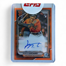 Marco Luciano 2024 Bowman Chrome Autograph RC Orange Refractor #BC-ML 13/25