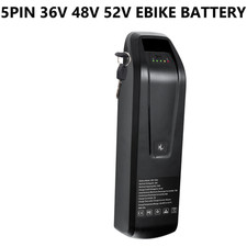 36V/48V/52V Ebike Lithium Li-ion Battery W/ USB port BMS For 0-2000W Motors 5PIN