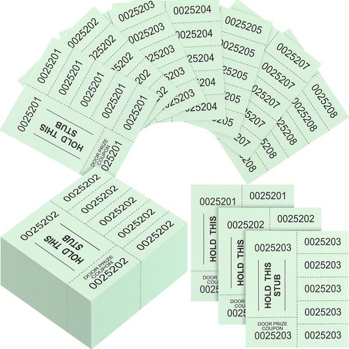 Chinese Auction Raffle Sign Kosiz 504 Sheets 5 Bid Raffle Tickets - Numbered - Chinese Auction ...