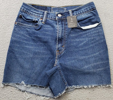 Vintage Levi's 501 Cut-Off Shorts Womens Small Blue Denim Medium Wash Frayed Hem