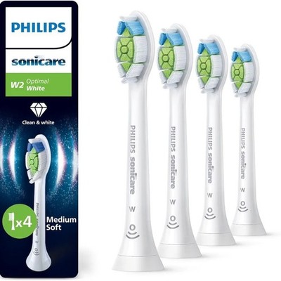 Philips Sonicare W2 Optimal White Ersatzbürsten, 4er Pack, Weiß HX6064