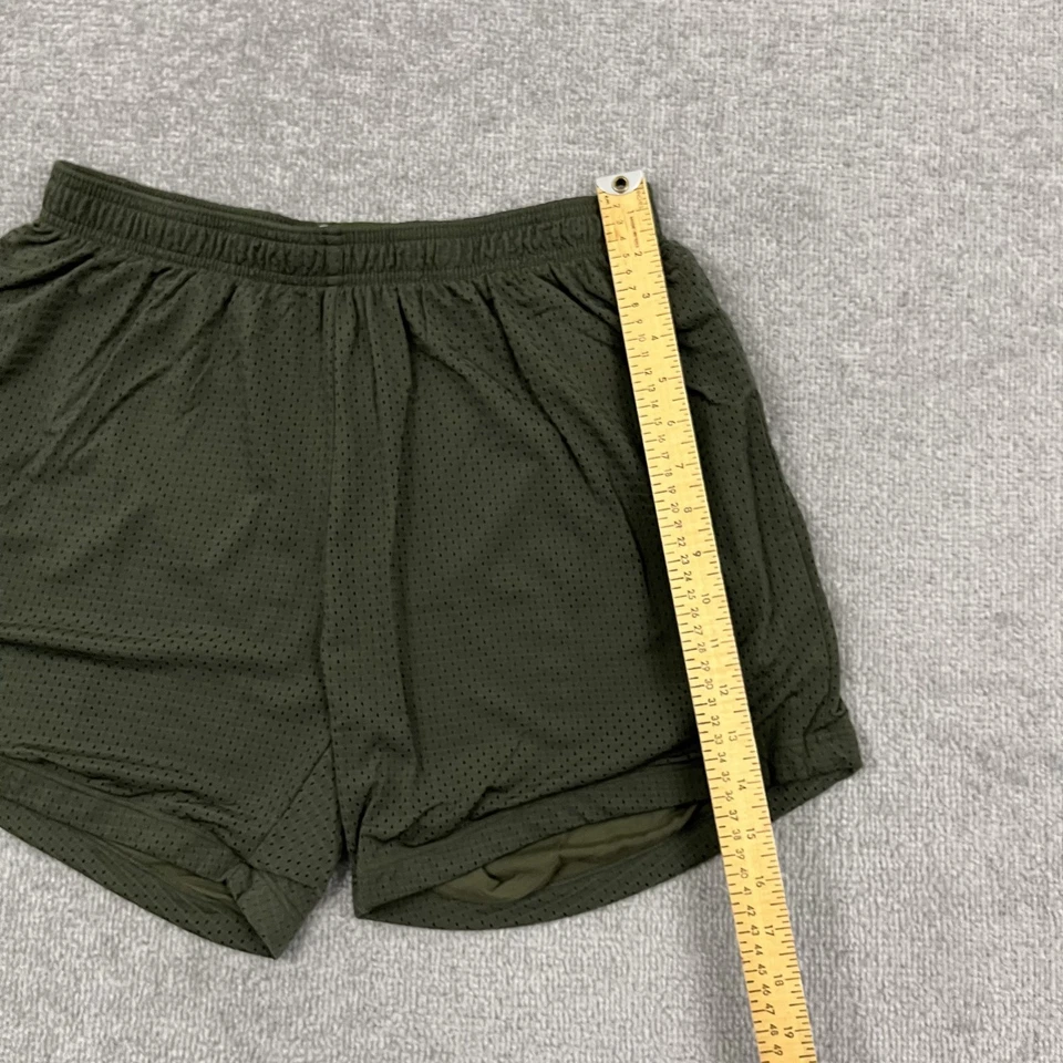 Bonitos Pantalones Cortos de Lavandería Para Hombres XL/5" Verde Malla Forrados Salón Atletismo Gimnasio Elastizados Foto 4 de 4