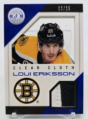 2013-14 Totally Certified LOUI ERIKSSON Clear Cloth Blue Prime /25 Boston Bruins