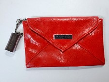 Women's MARY KAY Vinyl Make Up Bag Clip On Lip Gloss Magnetic Close Red  Black