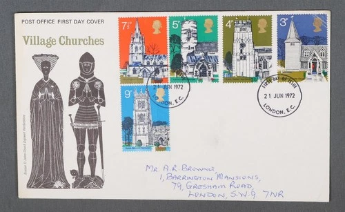 MayfairStamps Great Britain FDC 1972 Village Churches Combo First Day Cover aax_