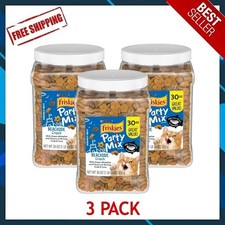  3 PACK  Purina Friskies Party Mix Cat Treats, Beachside Crunch