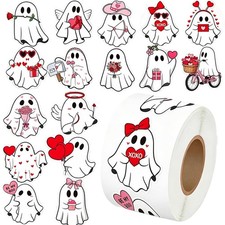 500 Pcs Halloween Ghost Stickers Holographic Waterproof Boo Party Favor Decals