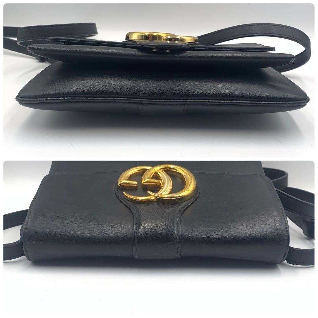 GUCCI GG Marmont Y2K Ally Shoulder Bag Crossbody Leather Black Authentic thumbnail 7