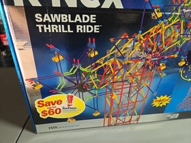 K'NEX #50085 Sawblade Thrill Ride Building Set 1555 Knex Pieces - Complete!