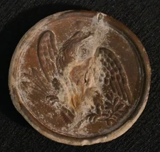 Civil War US Army Union Enlisted Cartridge Box Chest Plate - Battle Damaged, Dug