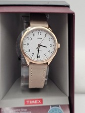 Women's Timex Easy Reader with Leather Strap - Gold/Beige TW2T72400JT