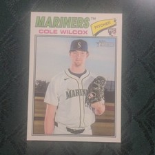 Topps 2026 Heritage Rookie Cole Wilcox Seattle Mariners #155 Base Set
