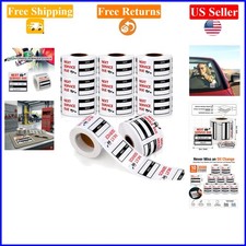 Black Oil Change Service Reminder Stickers 300 pcs, 2x2, Removable Vinyl