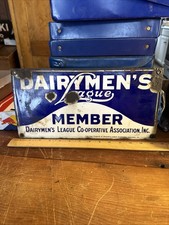 Vintage Dairymen's League Member Porcelain Sign Co-operative Association Inc.