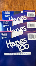 Lot Of 3 Hanes Too Sheer Control Top Sandalfoot Reinforced Toe Pantyhose A-B 15D