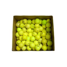 100 Miscellaneous Good Condition Yellow Golf Balls-Titleist/Callaway/TaylorMade