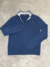 Vineyard Vines Boys L 16 Blue 1/4 Zip Cotton Pullover Sweater