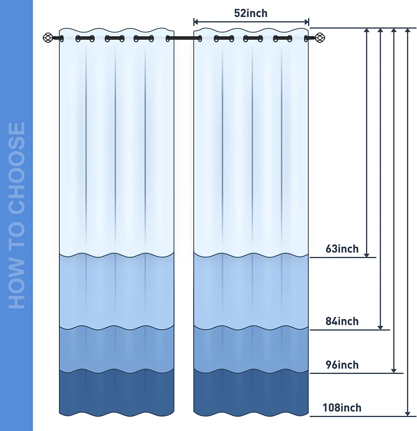 Music Note Blackout Curtains Rustic Black White Musical Notes Theme Print Dra...