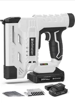 20V Nail Gun Battery Powered, 18 Gauge 2-In-1 Cordless Brad Nailer Stapler