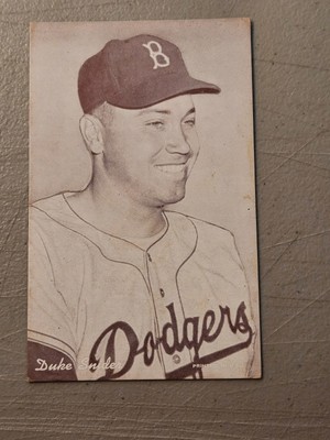 1947-66 DUKE SNIDER BASEBALL EXHIBIT CARD BROOKLYN DODGERS HOF
