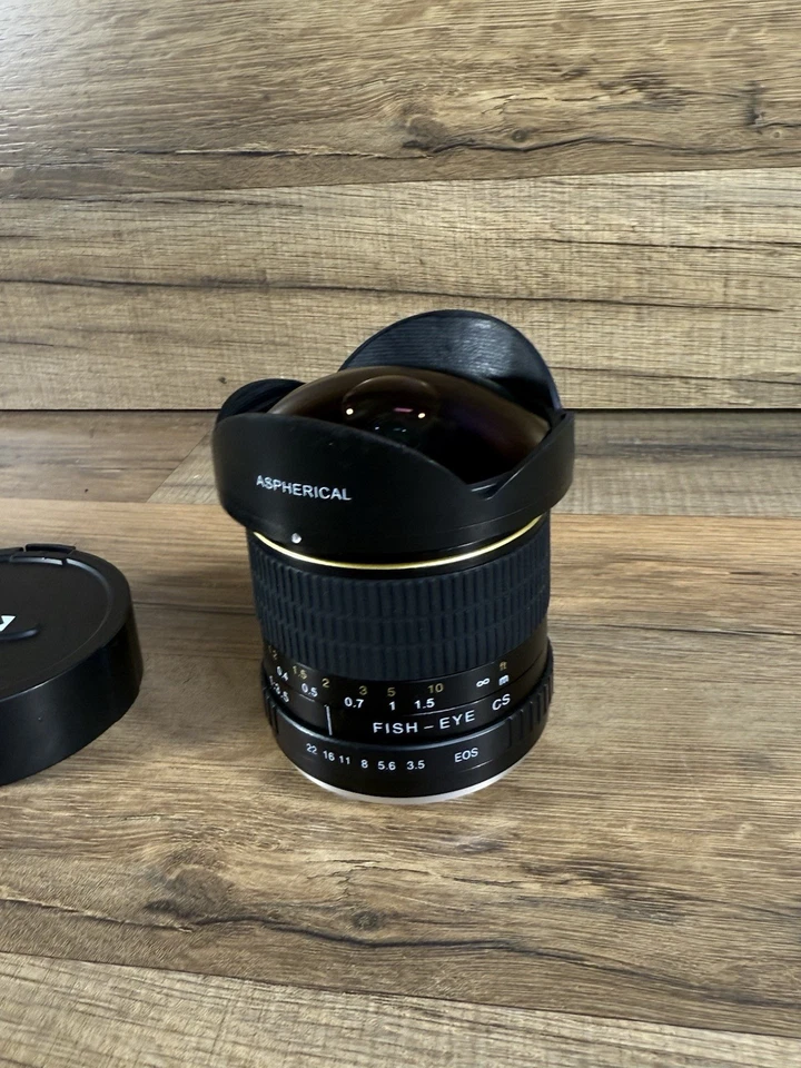 USED Opteka Fisheye CS 6.5mm F/3.5 UltraWide Angle Aspherical Lens For Canon EOS - Image 3 of 4