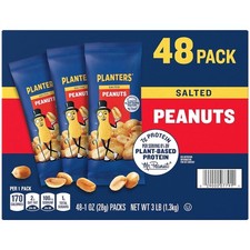 Planters Salted Peanuts 48 1-ounce packs 