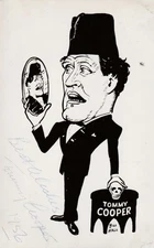 Brilliant Magician & Comedian TOMMY COOPER Signed Photo 1956