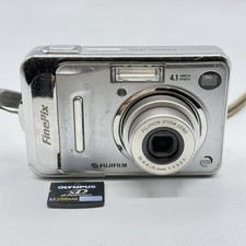 Fujifilm Finepix A400 4.1MP Digital Camera Silver Tested W/ XD Card
