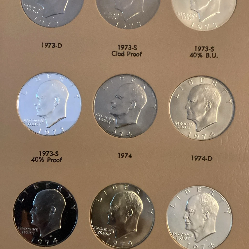 1971-1978 Eisenhower Dollar Complete Set w/Album, incl All Silver & Proofs 32 pc - Image 3 of 3